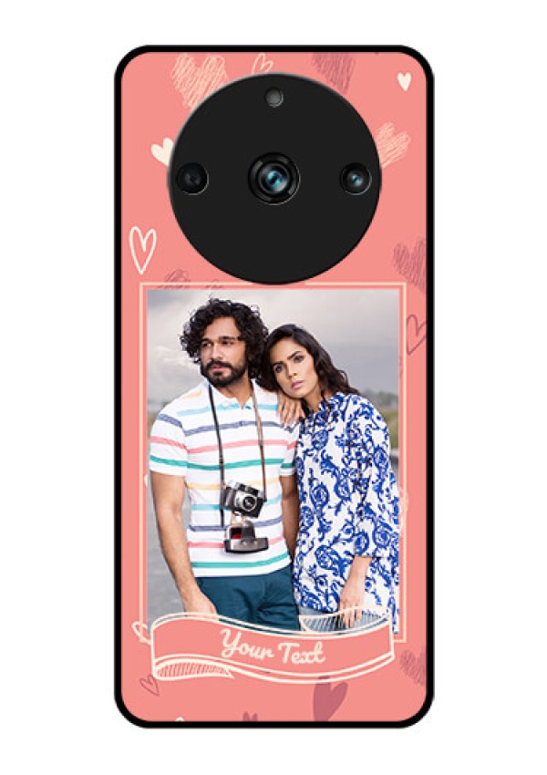 Realme 11 Pro Plus 5G Custom Glass Phone Case - Love doodle art Design
