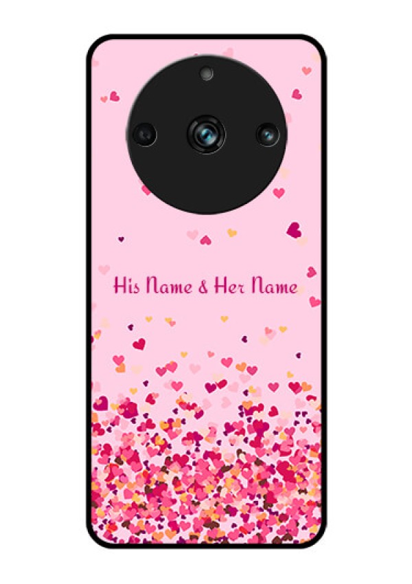 Realme 11 Pro Plus 5G Photo Printing on Glass Case - Floating Hearts Design