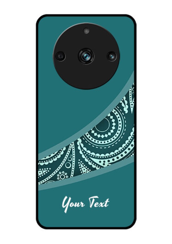 Realme 11 Pro Plus 5G Photo Printing on Glass Case - semi visible floral Design