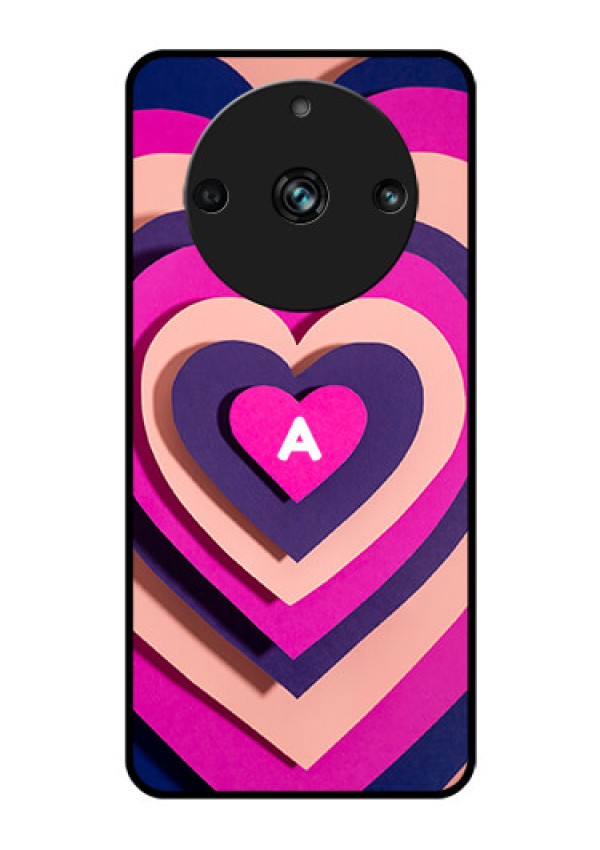 Realme 11 Pro Plus 5G Custom Glass Mobile Case - Cute Heart Pattern Design