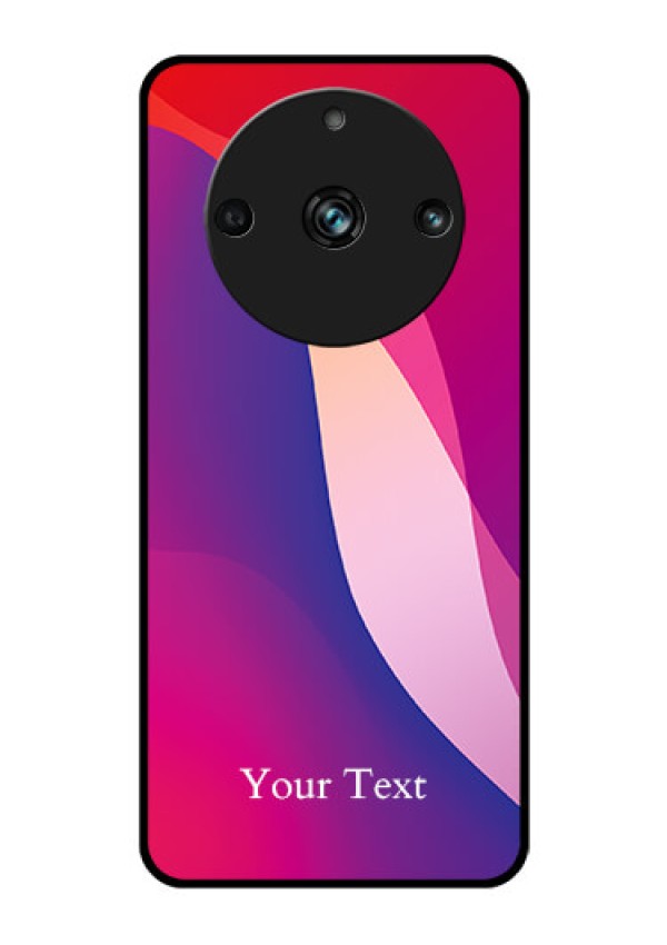 Realme 11 Pro Plus 5G Personalized Glass Phone Case - Digital abstract Overlap Design