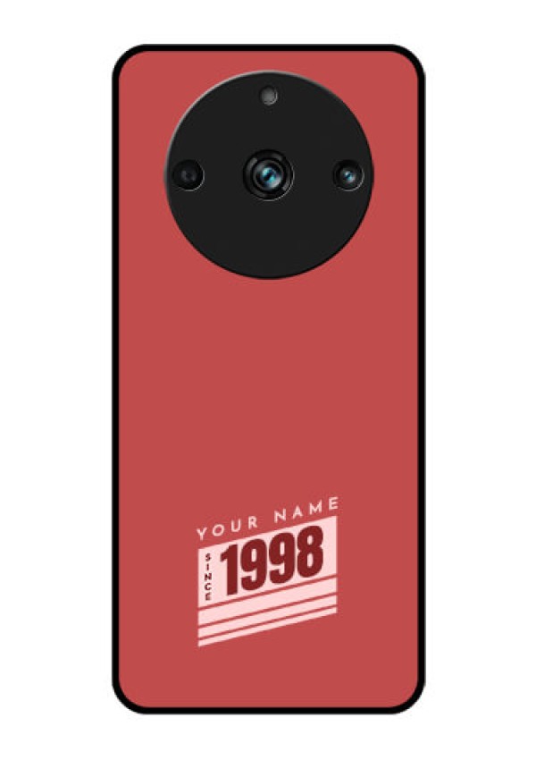 Realme 11 Pro Plus 5G Custom Glass Phone Case - Red custom year of birth Design