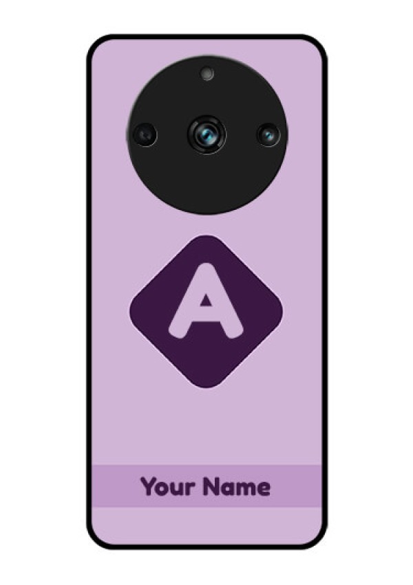 Realme 11 Pro Plus 5G Custom Glass Mobile Case - Custom Letter in curved badge Design