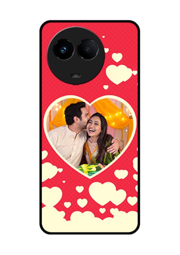 Realme 11x 5G Custom Glass Mobile Case - Love Symbols Phone Cover Design
