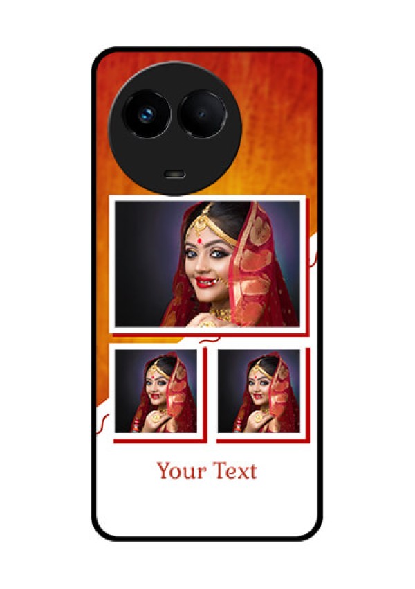 Realme 11x 5G Custom Glass Phone Case - Wedding Memories Design