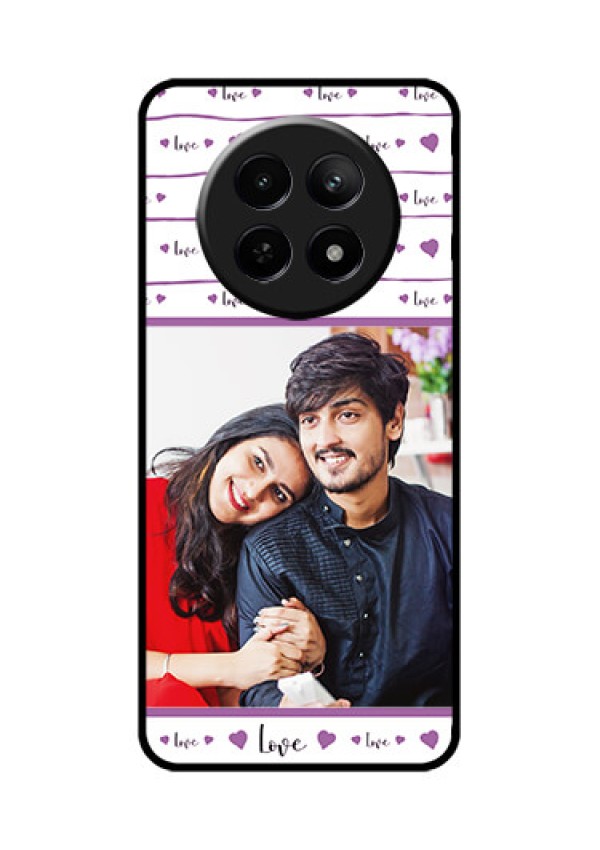 Realme 12 5G Custom Glass Phone Case - Couples Heart Design