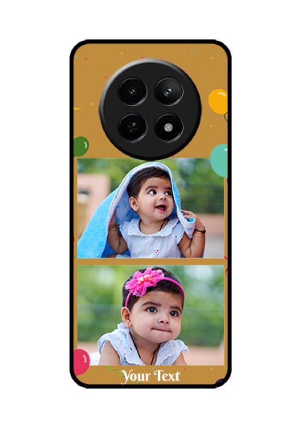 Realme 12 5G Custom Glass Phone Case - Image Holder With Birthday Celebrations Design