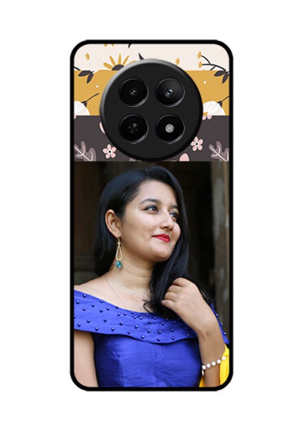 Realme 12 5G Custom Glass Phone Case - Stylish Floral Design