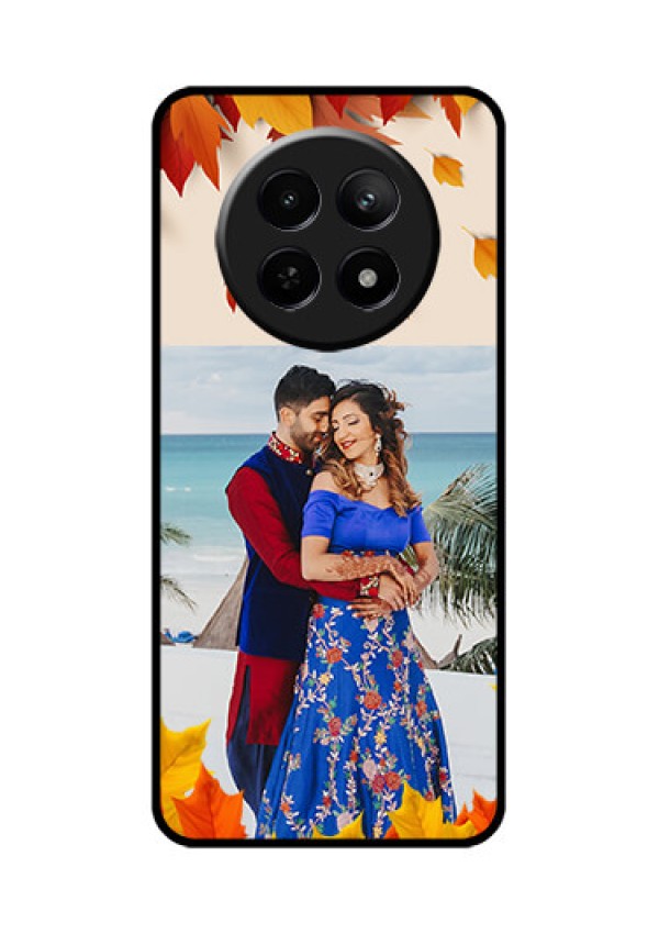 Realme 12 5G Custom Glass Phone Case - Autumn Maple Leaves Design