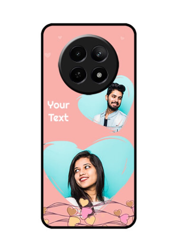 Realme 12 5G Custom Glass Phone Case - Love Doodle Design