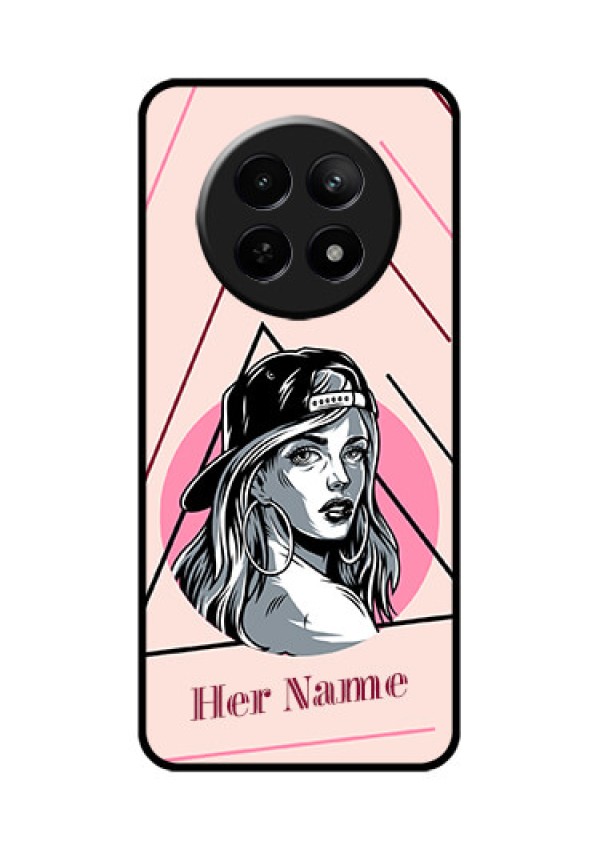 Realme 12 5G Custom Glass Phone Case - Rockstar Girl Design