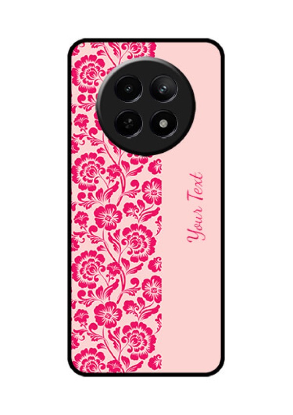 Realme 12 5G Custom Glass Phone Case - Attractive Floral Pattern Design