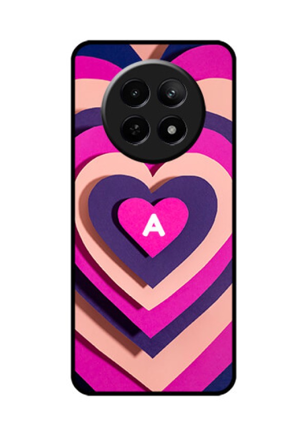 Realme 12 5G Custom Glass Phone Case - Cute Heart Pattern Design