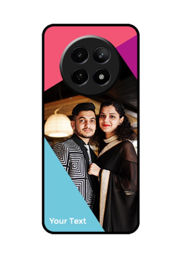 Realme 12 5G Custom Glass Phone Case - Stacked Triple Colour Design