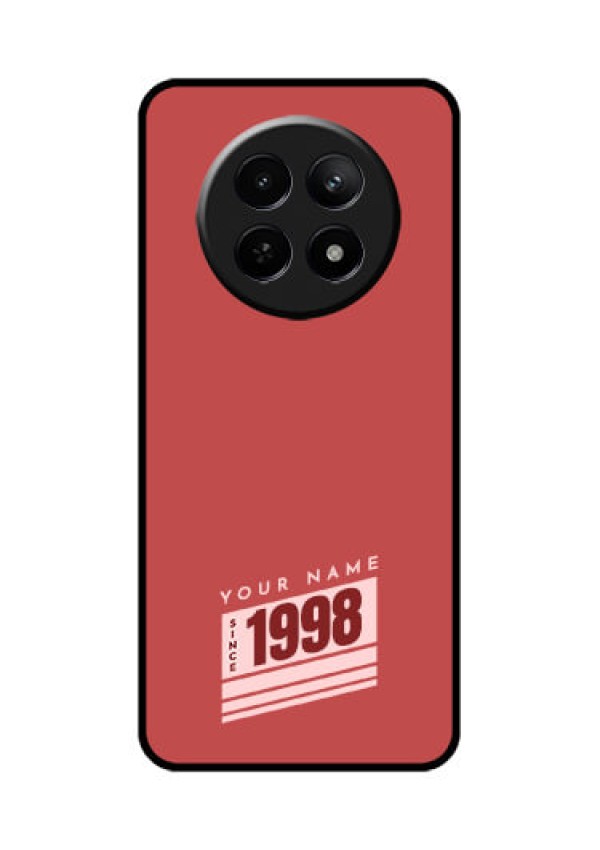 Realme 12 5G Custom Glass Phone Case - Red Custom Year Of Birth Design