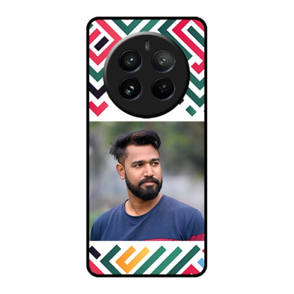 Realme 12 Pro 5G Custom Glass Phone Case - Colorful Maze Pattern Design Realme 12 Pro 5G Custom Glass Phone Case - Colorful Maze Pattern Design