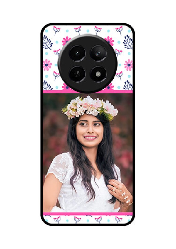 Realme 12X 5G Custom Glass Phone Case - Colorful Flower Design