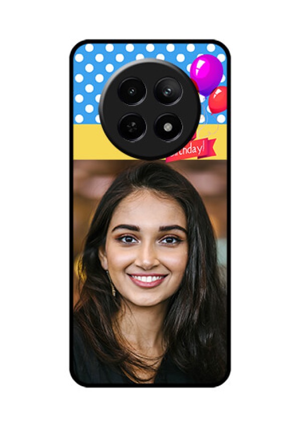 Realme 12X 5G Custom Glass Phone Case - Happy Birthday Design