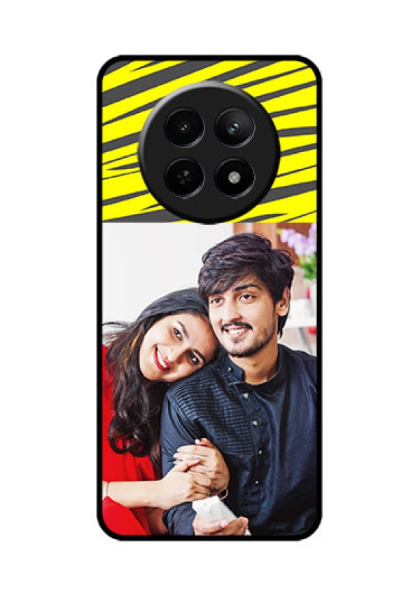 Realme 12X 5G Custom Glass Phone Case - Yellow Abstract Design