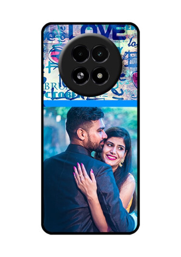 Realme 13 5G Custom Glass Phone Case - Colorful Love Design