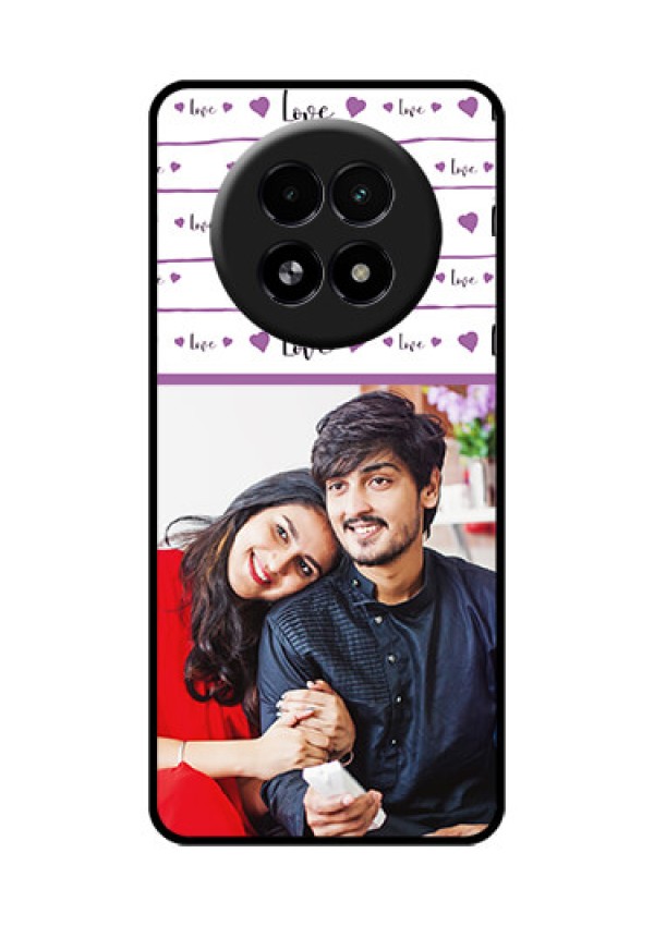 Realme 13 5G Custom Glass Phone Case - Couples Heart Design