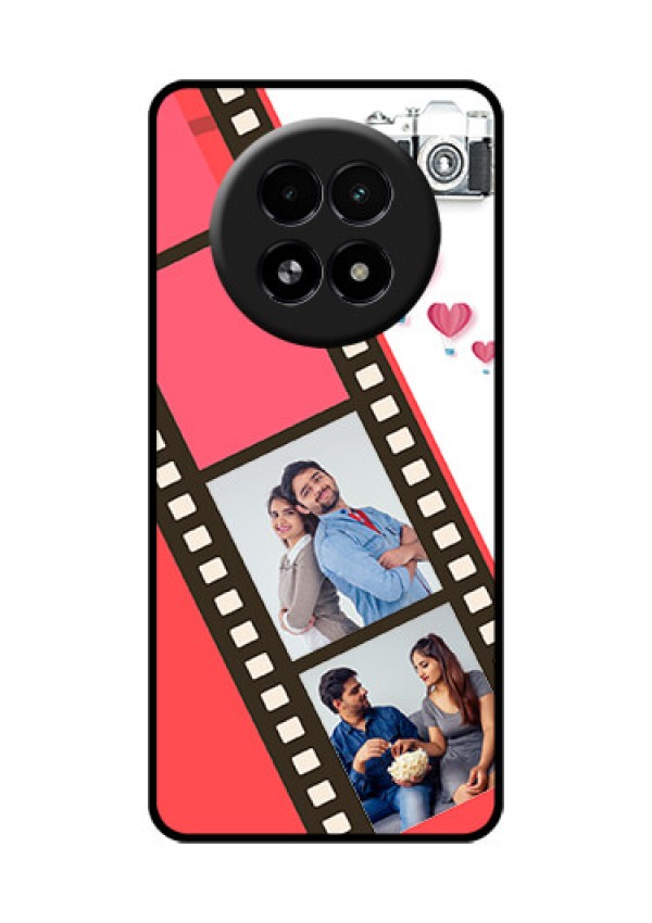 Realme 13 5G Custom Glass Phone Case - 3 Image Holder With Film Reel