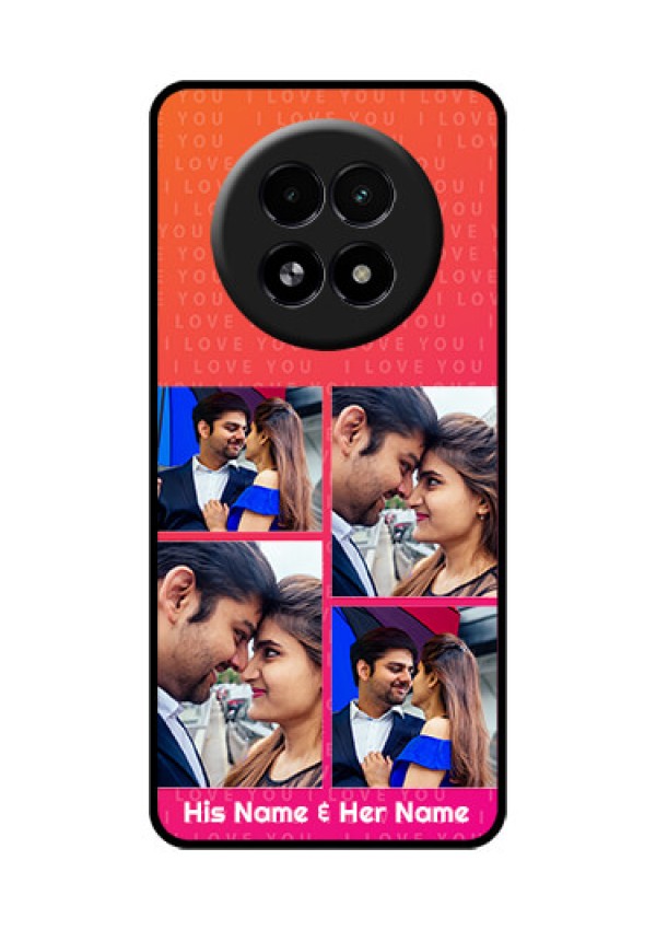 Realme 13 5G Custom Glass Phone Case - I Love You Pink Design