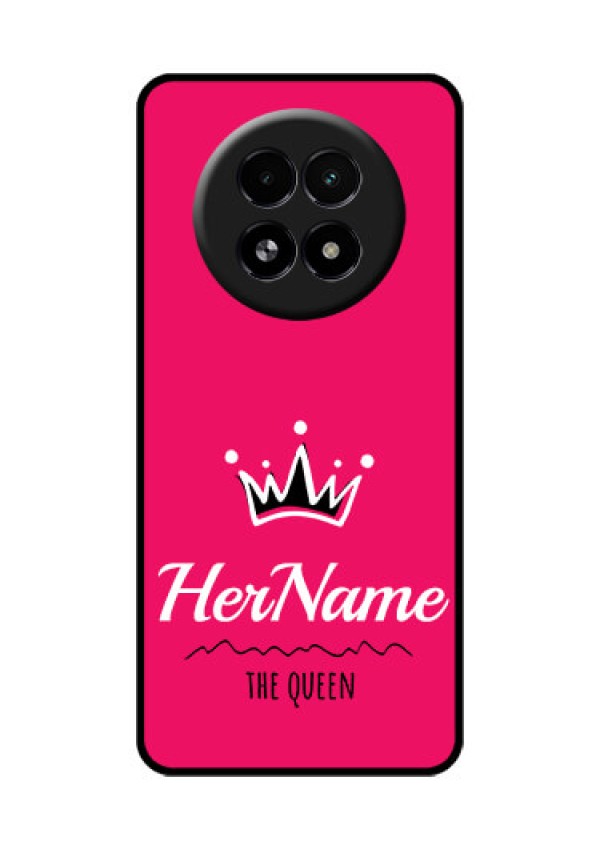 Realme 13 5G Custom Glass Phone Case - Queen With Name Design