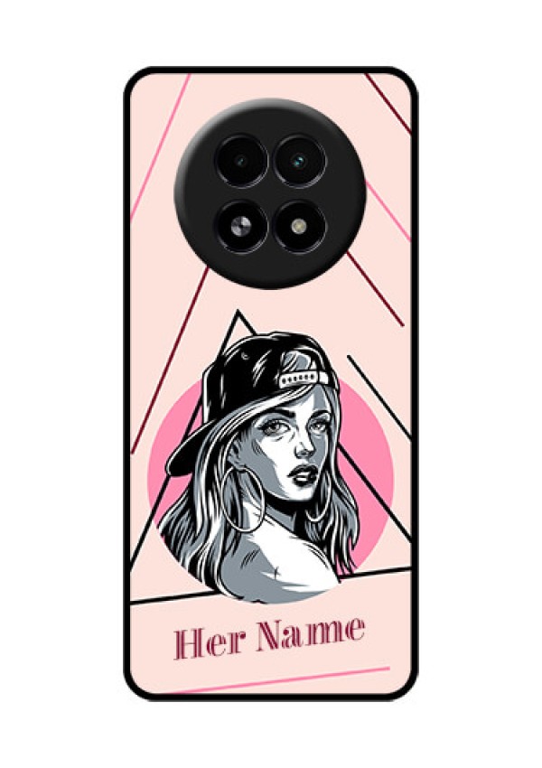 Realme 13 5G Custom Glass Phone Case - Rockstar Girl Design