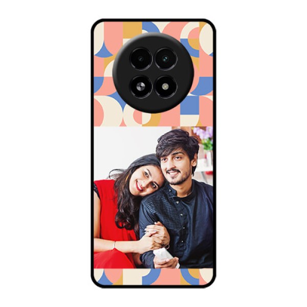 Realme 13 5G Custom Glass Phone Case - Semi - Circle Maze Pattern Design