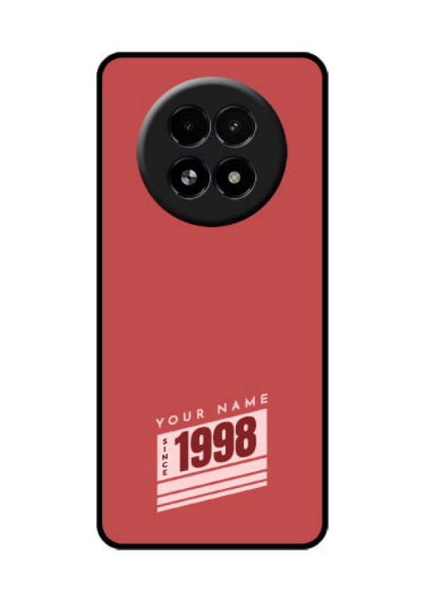 Realme 13 5G Custom Glass Phone Case - Red Custom Year Of Birth Design
