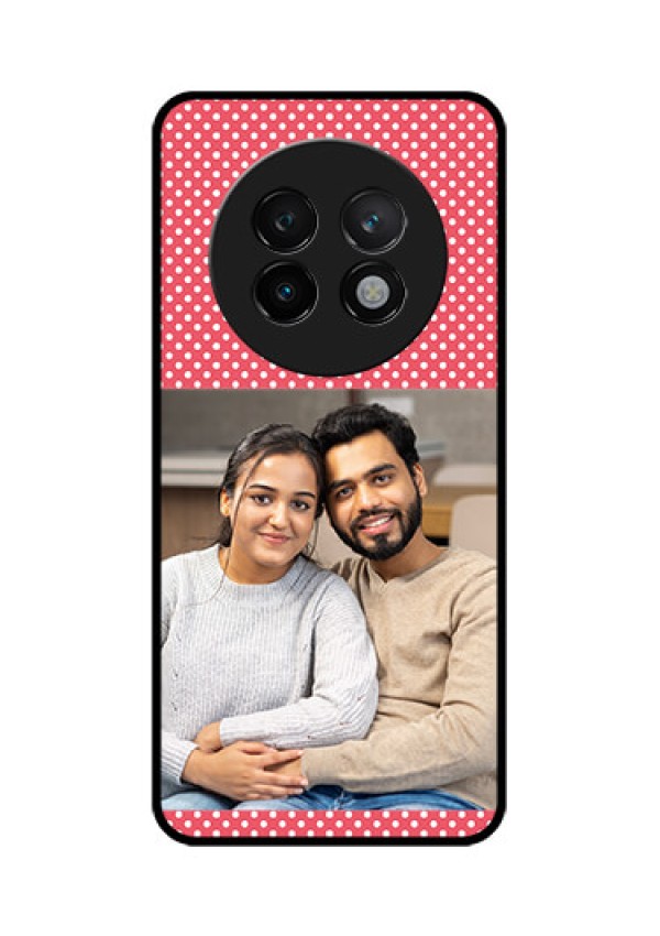 Realme 13 Plus 5G Custom Glass Phone CaseWhite Dotted Design