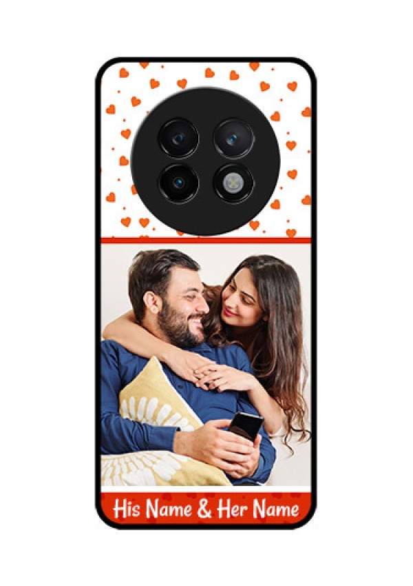 Realme 13 Plus 5G Custom Glass Phone CaseOrange Love Symbol Design