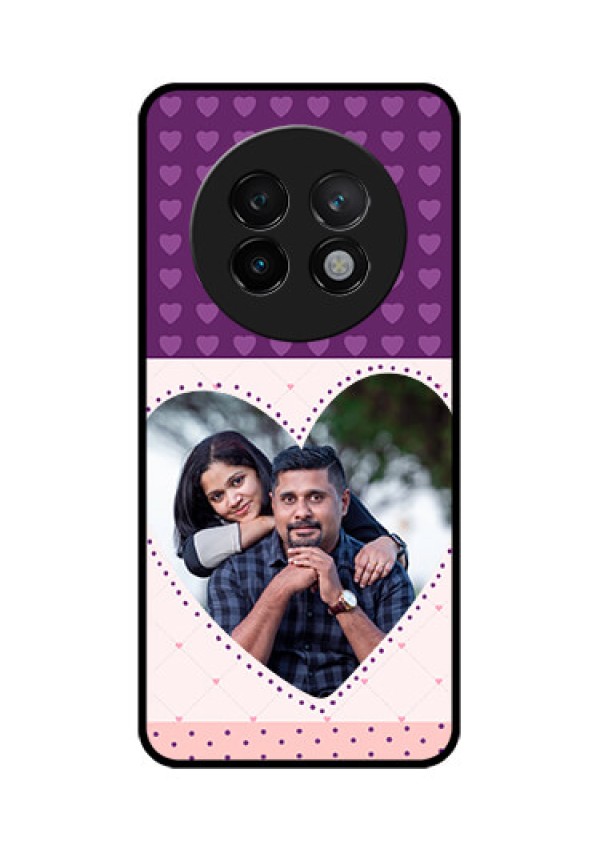 Realme 13 Plus 5G Custom Glass Phone CaseViolet Love Dots Design
