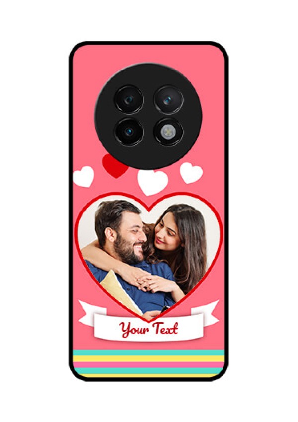 Realme 13 Plus 5G Custom Glass Phone CaseLove Shapes Doodle Design