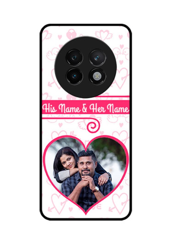 Realme 13 Plus 5G Custom Glass Phone CaseHeart Shape Love Design
