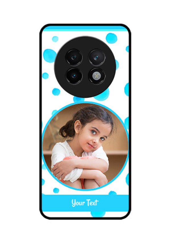 Realme 13 Plus 5G Custom Glass Phone CaseBlue Bubbles Pattern Design