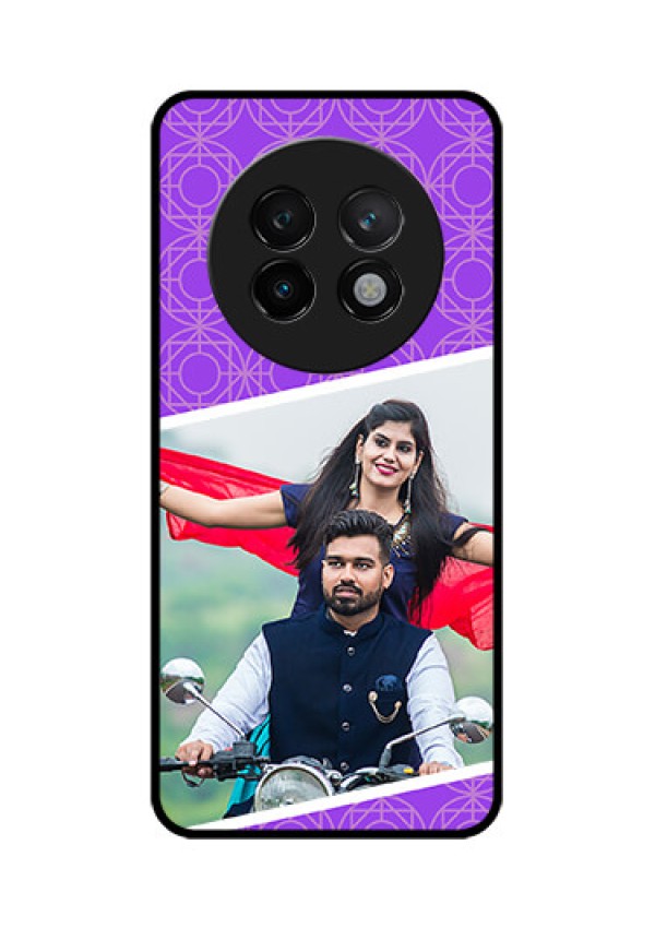 Realme 13 Plus 5G Custom Glass Phone CaseViolet Color Pattern Design