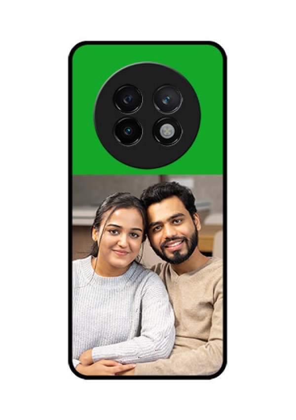 Realme 13 Plus 5G Custom Glass Phone CaseGreen Pattern Design