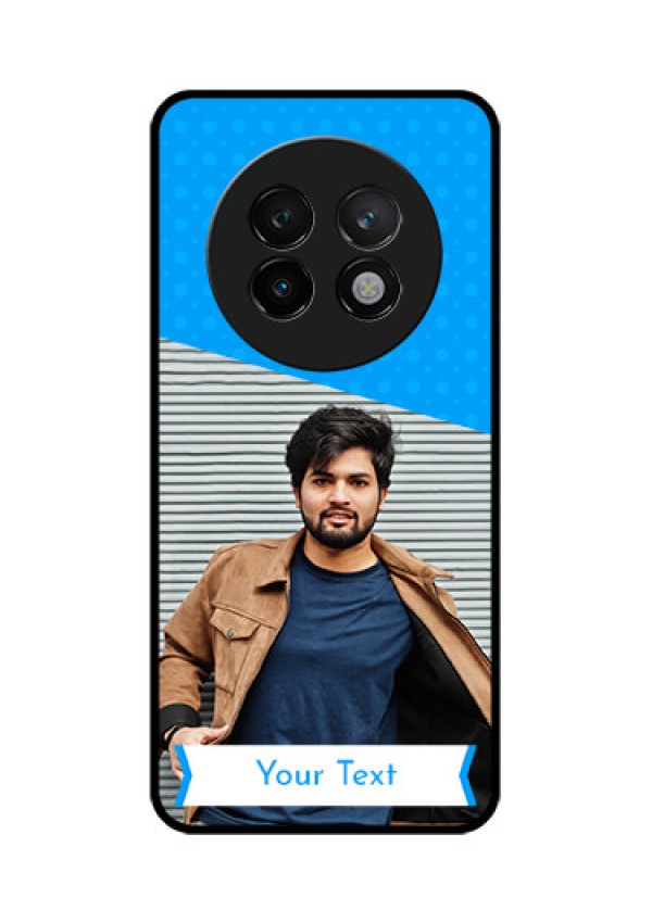 Realme 13 Plus 5G Custom Glass Phone CaseSimple Blue Color Design
