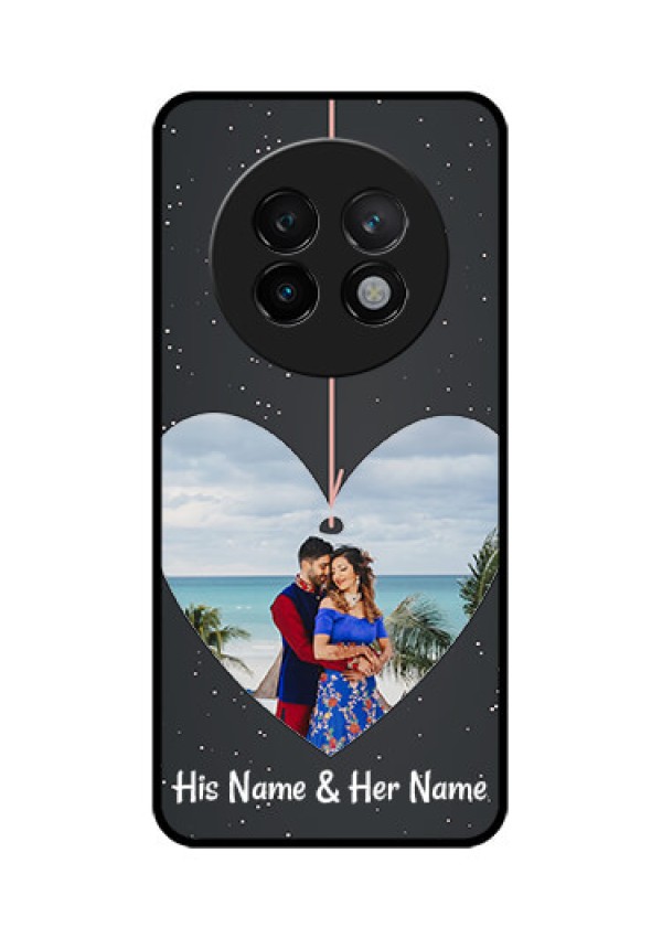 Realme 13 Plus 5G Custom Glass Phone CaseHanging Heart Design