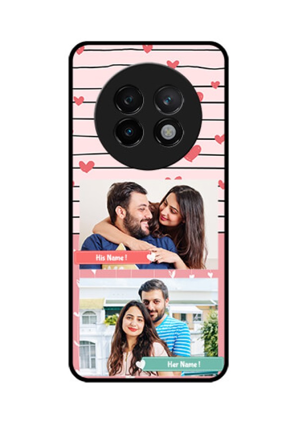 Realme 13 Plus 5G Custom Glass Phone CasePhoto With Heart Design