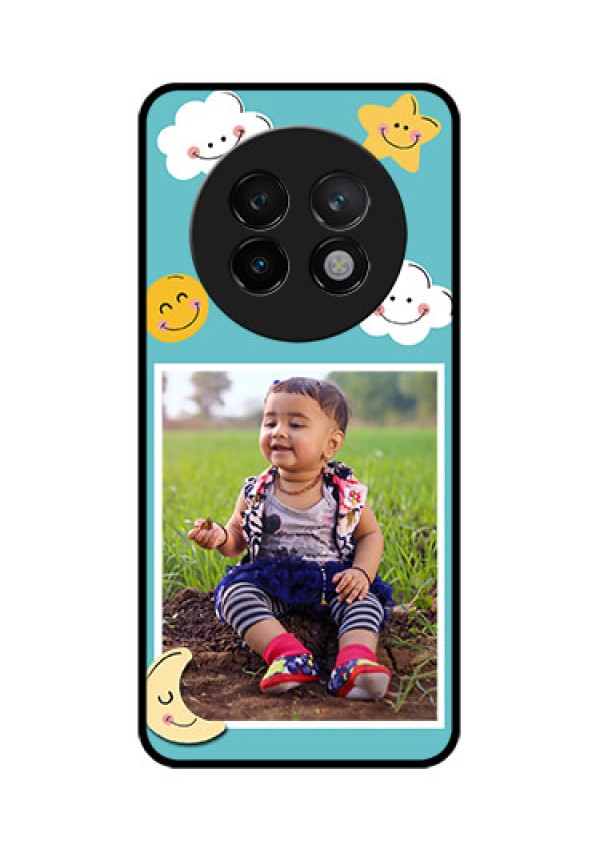 Realme 13 Plus 5G Custom Glass Phone CaseSmiley Kids Stars Design