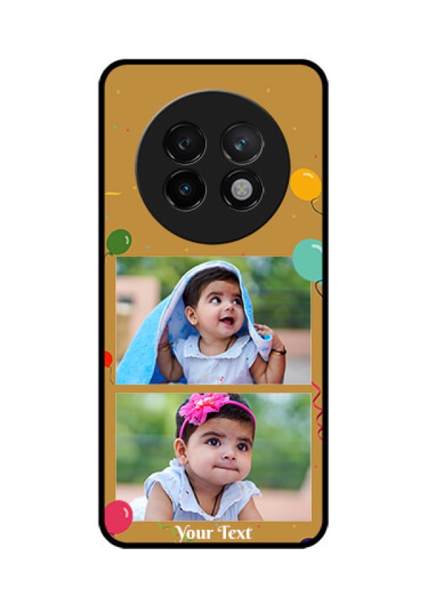 Realme 13 Plus 5G Custom Glass Phone CaseImage Holder With Birthday Celebrations Design