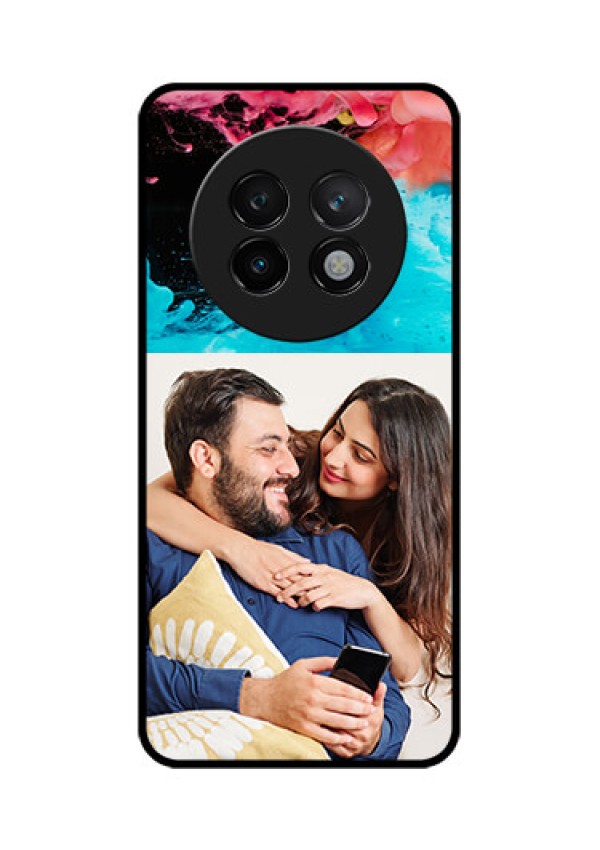 Realme 13 Plus 5G Custom Glass Phone CaseQuote With Acrylic Painting Design