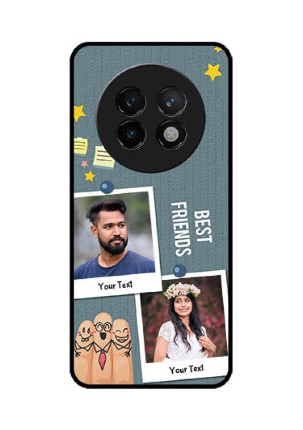 Realme 13 Plus 5G Custom Glass Phone CaseSticky Frames And Friendship Design