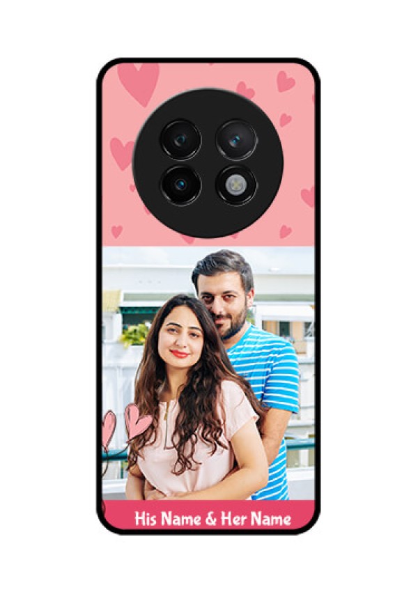 Realme 13 Plus 5G Custom Glass Phone CaseLove Design Peach Color