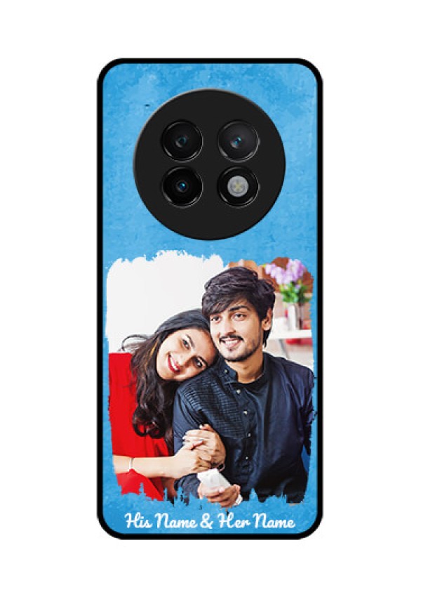 Realme 13 Plus 5G Custom Glass Phone Case - Blue Color Vintage Design