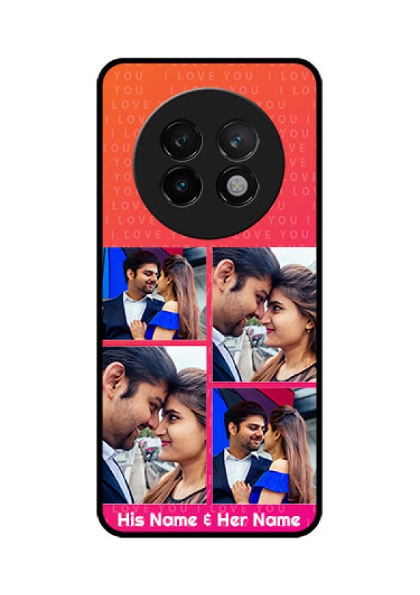 Realme 13 Plus 5G Custom Glass Phone CaseI Love You Pink Design