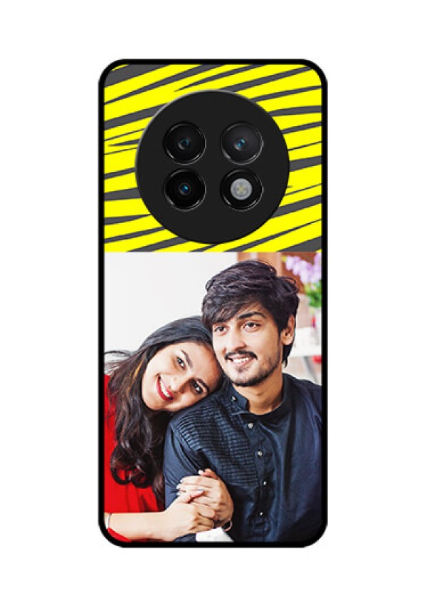 Realme 13 Plus 5G Custom Glass Phone CaseYellow Abstract Design